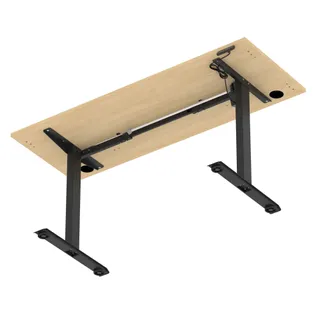 Air Lite Height Adjustable Slimline Desk With Cable Ports