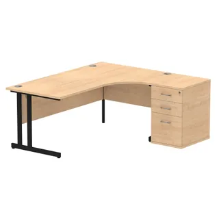 Impulse Cantilever Crescent Desk Workstation