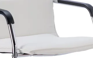 Echo Medium Back Leather Cantilever Visitor Chair with Arms