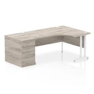 Impulse Cantilever Crescent Desk Workstation