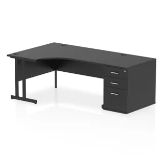 Impulse Cantilever Crescent Desk Workstation