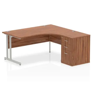 Impulse Cantilever Crescent Desk Workstation