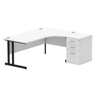 Impulse Cantilever Crescent Desk Workstation