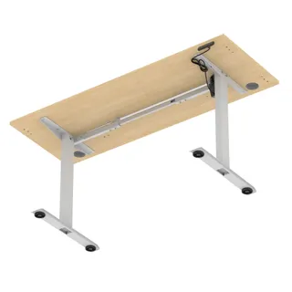 Air Lite Height Adjustable Slimline Desk With Cable Ports