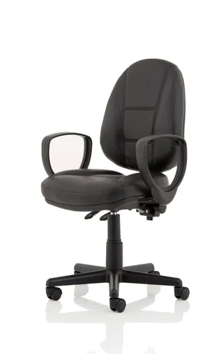 Jackson Medium Back Black Leather Task Operator Office Chair