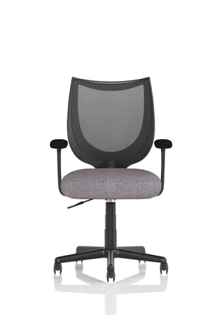 Camden Medium Back Black Mesh Task Operator Office Chair With Arms