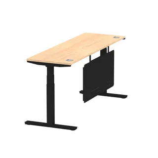 Air Height Adjustable Slimline Desk With Cable Ports