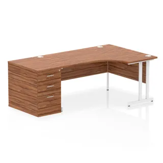 Impulse Cantilever Crescent Desk Workstation