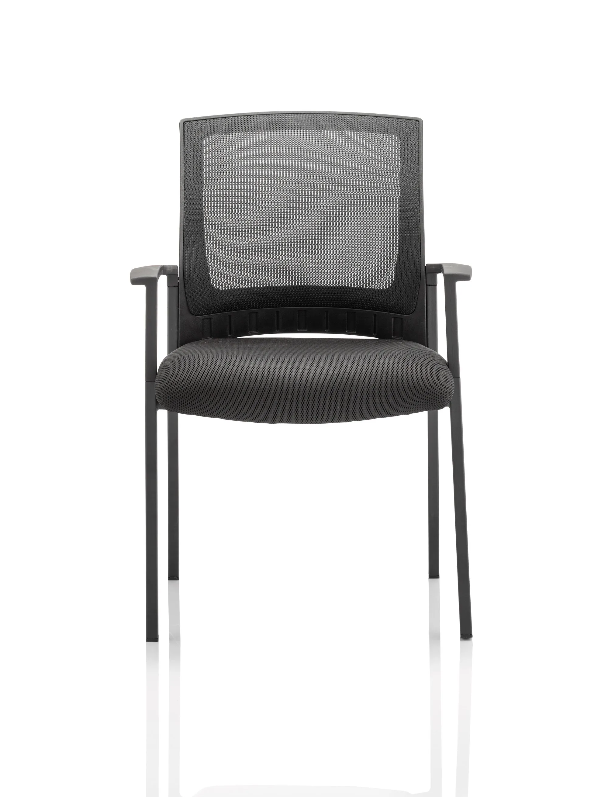 Metro Medium Mesh Back Stacking Visitor Chair with Arms