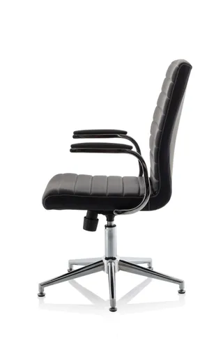 Ezra Medium Back Leather Executive Office Chair with Arms