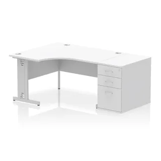 Impulse Cable Managed Crescent Desk Workstation