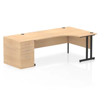 Impulse Cantilever Crescent Desk Workstation