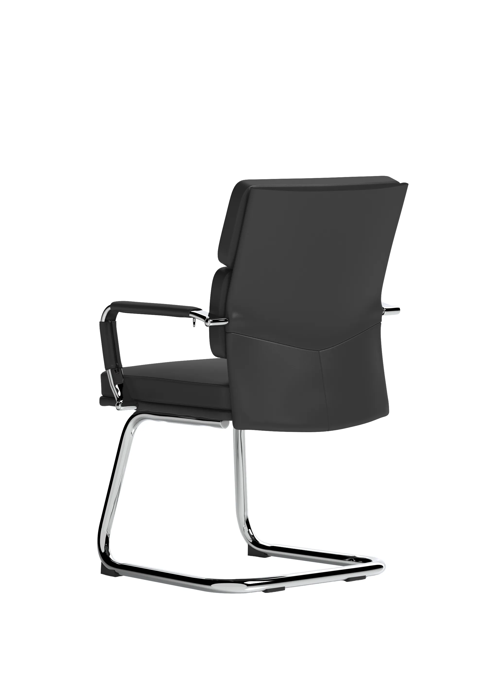 Advocate Medium Back Leather Visitor Office Chair with Arms