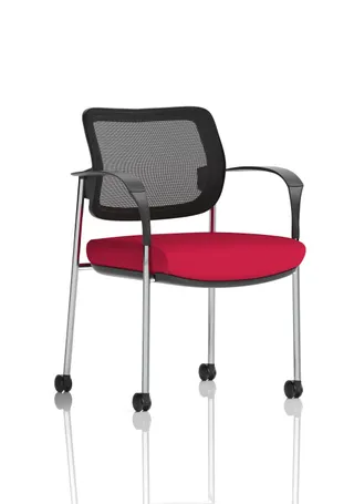 EE - Brunswick Deluxe Medium Back Visitor Office Chair with Arms with Castors