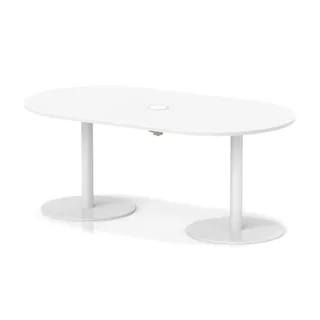 Italia Volta Poseur Boardroom Table With Pop-up Power Module