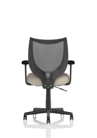 Camden Medium Back Black Mesh Task Operator Office Chair With Arms