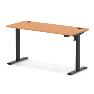 EE - Air Lite Height Adjustable Slimline Desk With Cable Ports