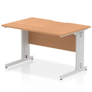 Impulse Scalloped Edge Straight Desk Cable Managed Leg