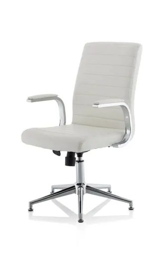 Ezra Medium Back Leather Executive Office Chair with Arms