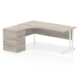 Impulse Cantilever Crescent Desk Workstation
