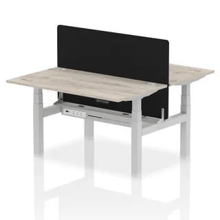 Air Back-to-Back Height Adjustable Bench Desk - 2 Person