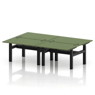 Air Back-to-Back Height Adjustable Bench Desk - 4 Person