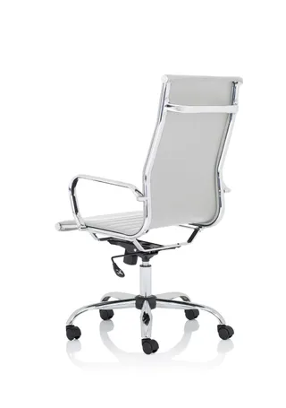 Nola Black Leather Executive Office Chair with Arms
