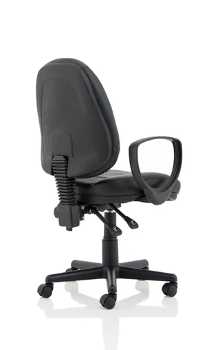 Jackson Medium Back Black Leather Task Operator Office Chair