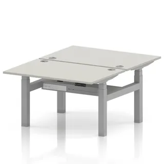 Air Back-to-Back Height Adjustable Bench Desk - 2 Person