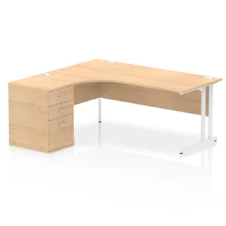Impulse Cantilever Crescent Desk Workstation