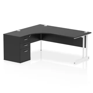 Impulse Cantilever Crescent Desk Workstation