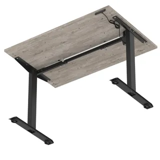 Air Lite Height Adjustable Desk With Scalloped Edge