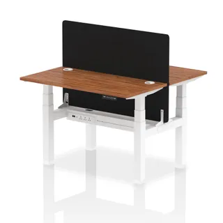 Air Back-to-Back Slimline Height Adjustable Bench Desk - 2 Person