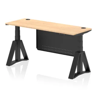 Air Height Adjustable Slimline Desk With Cable Ports