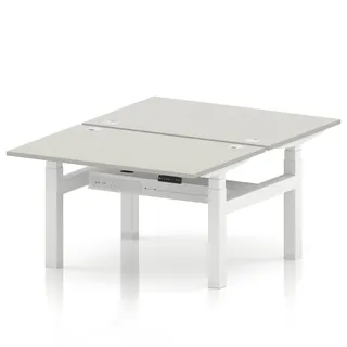 Air Back-to-Back Height Adjustable Bench Desk - 2 Person
