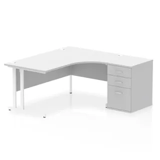 Impulse Cantilever Crescent Desk Workstation