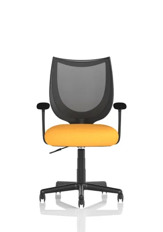 Camden Medium Back Black Mesh Task Operator Office Chair With Arms