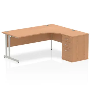 Impulse Cantilever Crescent Desk Workstation