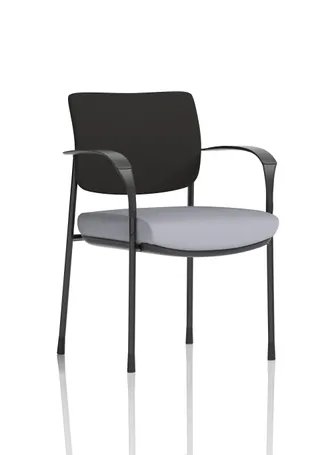 Brunswick Deluxe Medium Back Stacking Visitor Office Chair with Arms