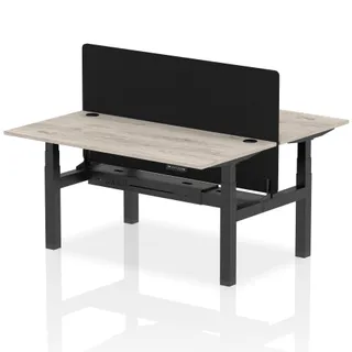 Air Back-to-Back Height Adjustable Bench Desk - 2 Person