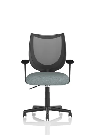Camden Medium Back Black Mesh Task Operator Office Chair With Arms