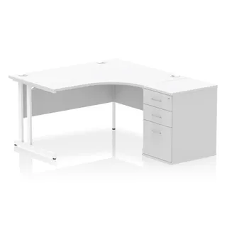 Impulse Cantilever Crescent Desk Workstation