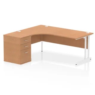 Impulse Cantilever Crescent Desk Workstation