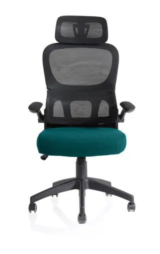 Iris Task Operator Mesh Back Fabric Seat With Headrest