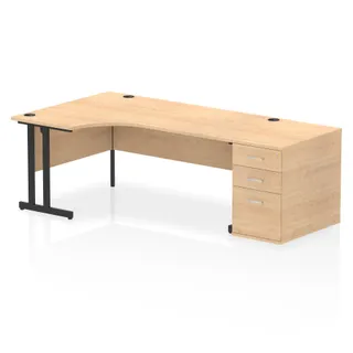Impulse Cantilever Crescent Desk Workstation