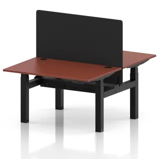 Air Back-to-Back Height Adjustable Bench Desk - 2 Person