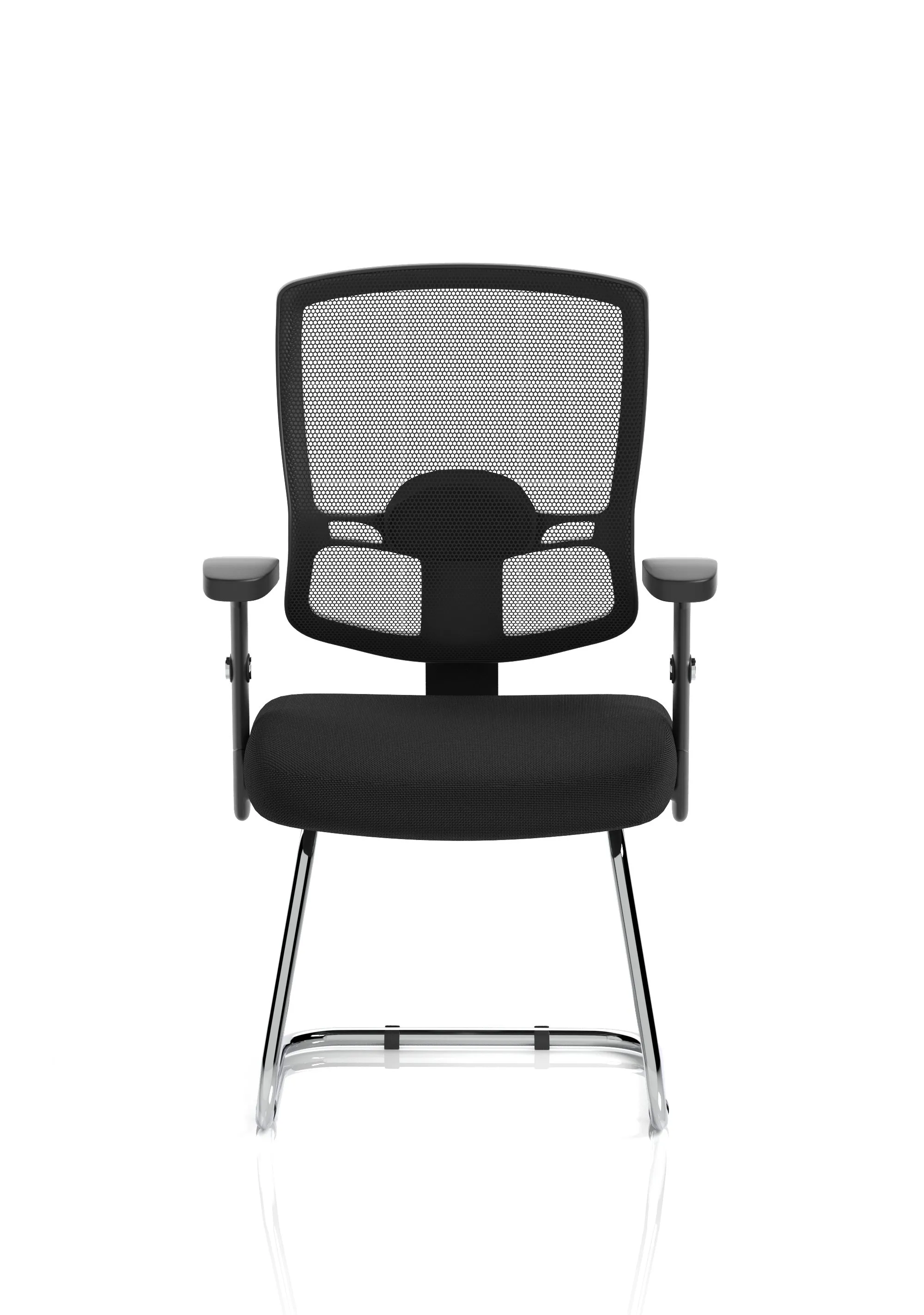 Portland Mesh Back Cantilever Visitor Chair with Arms