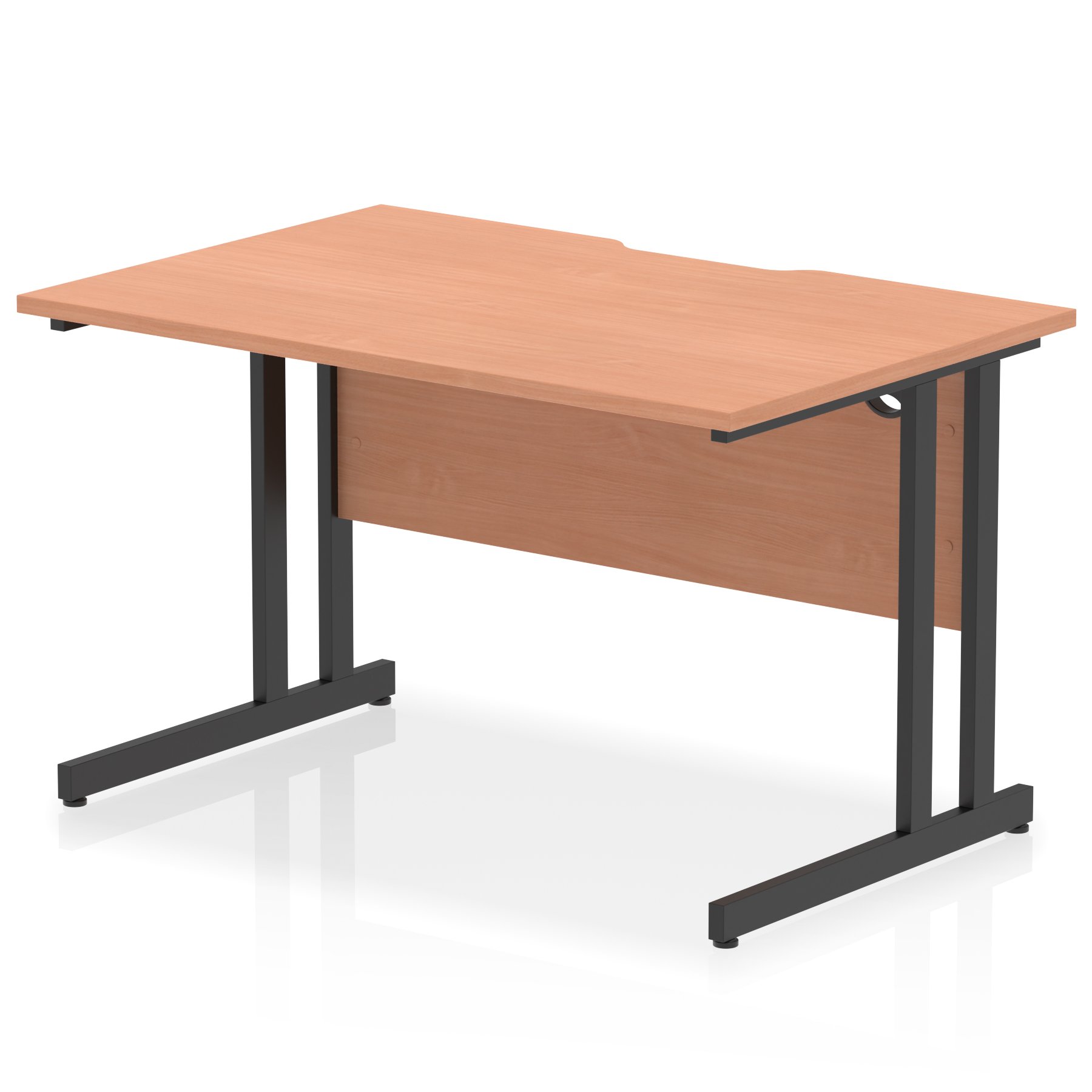 Impulse Scalloped Edge Straight Desk Cantilever Leg