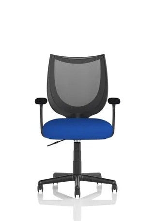 Camden Medium Back Black Mesh Task Operator Office Chair With Arms
