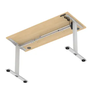 Air Lite Height Adjustable Slimline Desk With Cable Ports